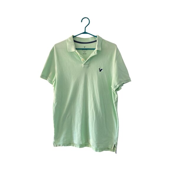 American Eagle Outfitters Classic Fit Polo Shirt Green Size Large - Picture 1 of 4